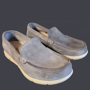 Birkenstock Blue-ish Grey Domingo Suede Leather Slip-on Casual ~Eur 43L / US 10